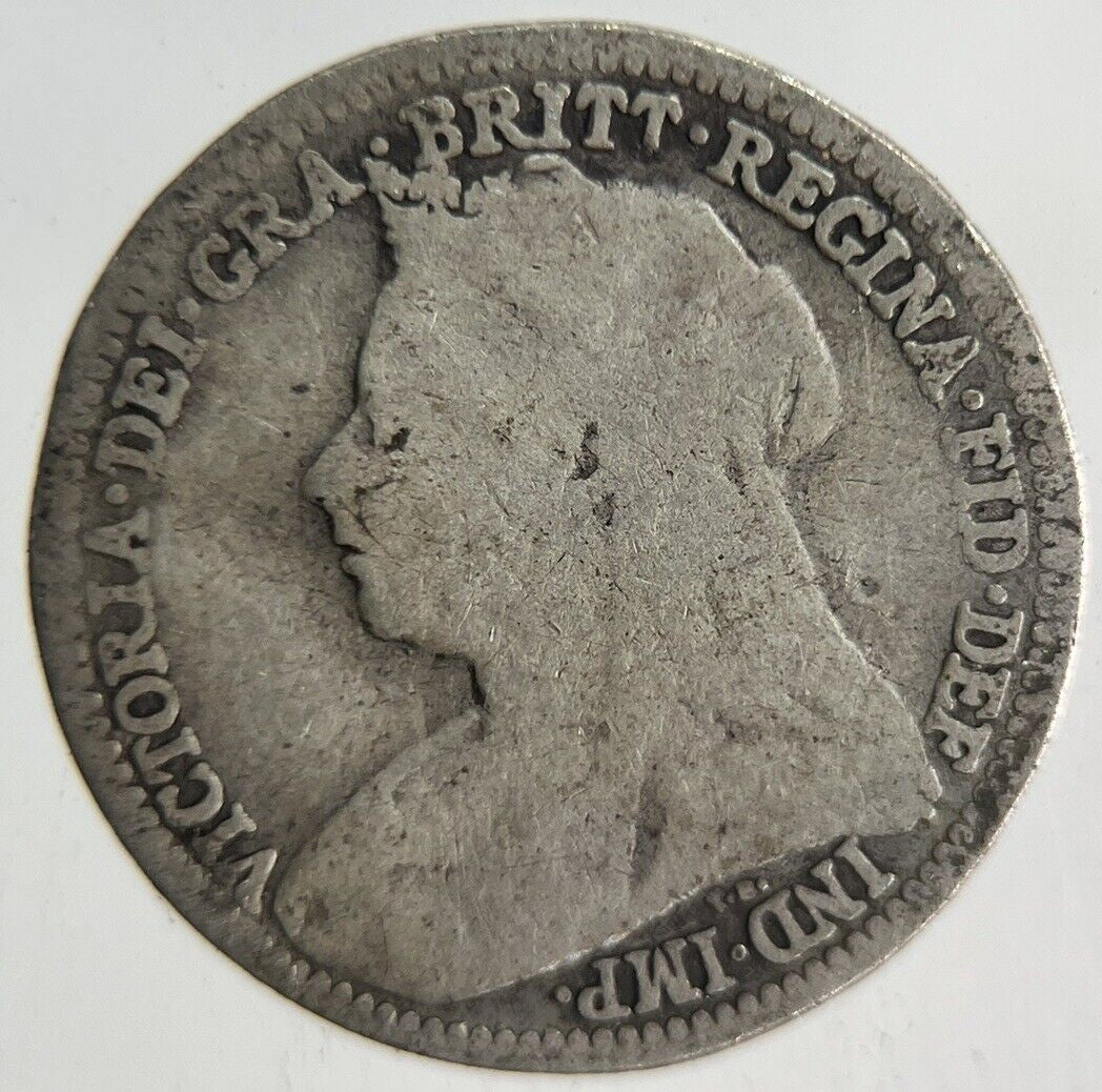 1896 Victoria Threepence Silver Coin | Fair Grade