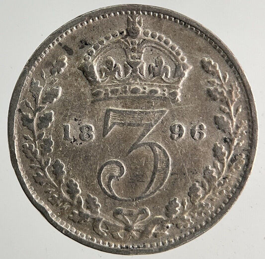 1896 Victoria Threepence Silver Coin | Fine Collectable Grade