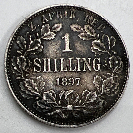 1897 1 One Shilling | South Africa Silver Coin | Collectable Grade | a566