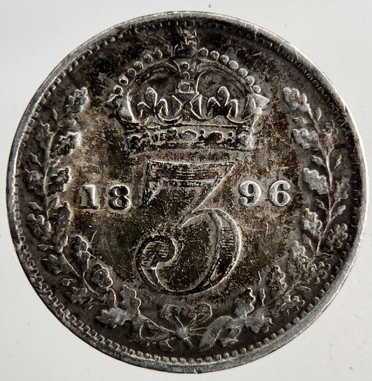 1896 Victoria Threepence Silver Coin | Fine Collectable Grade