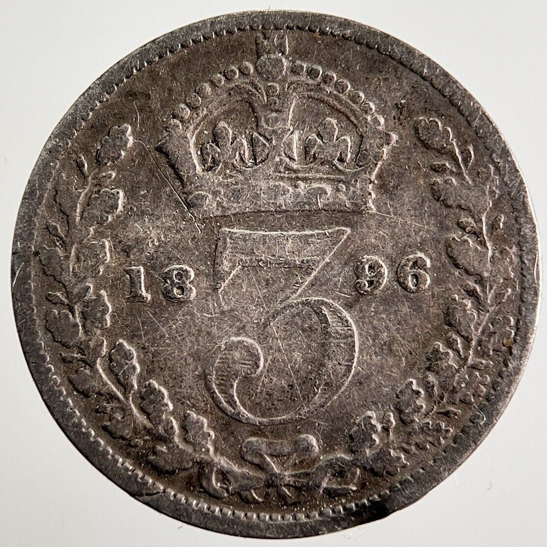 1896 Victoria Threepence Silver Coin | Collectable Grade