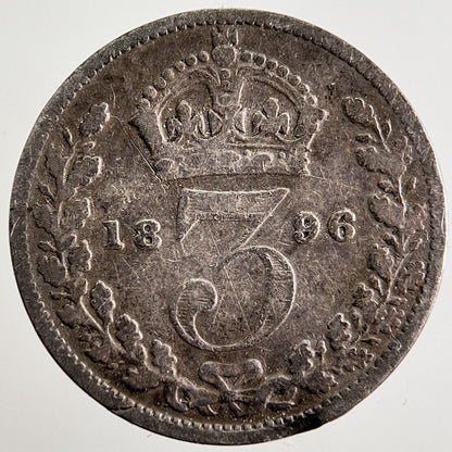 1896 Victoria Threepence Silver Coin | Collectable Grade