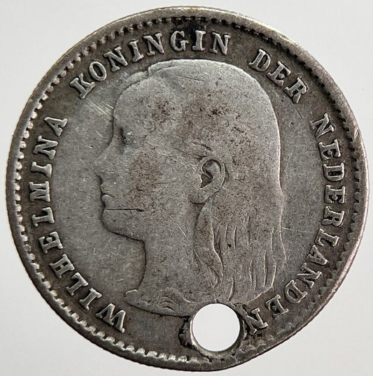 1897 Netherlands 10 Cents Silver Coin | Fine Collectable Grade | a6219