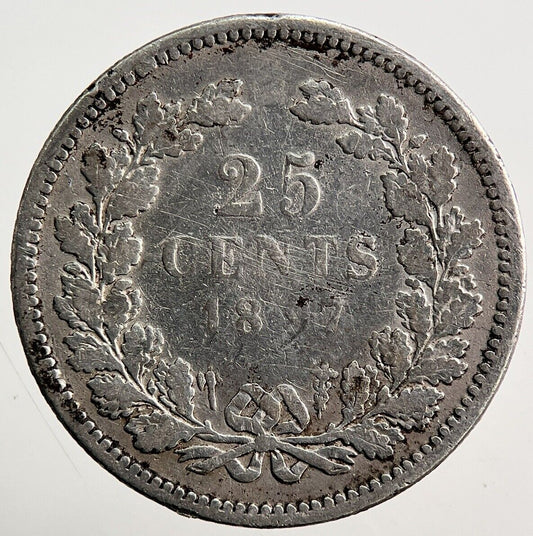 1897 Netherlands 10 Cents Silver Coin | Collectable Grade | a3756