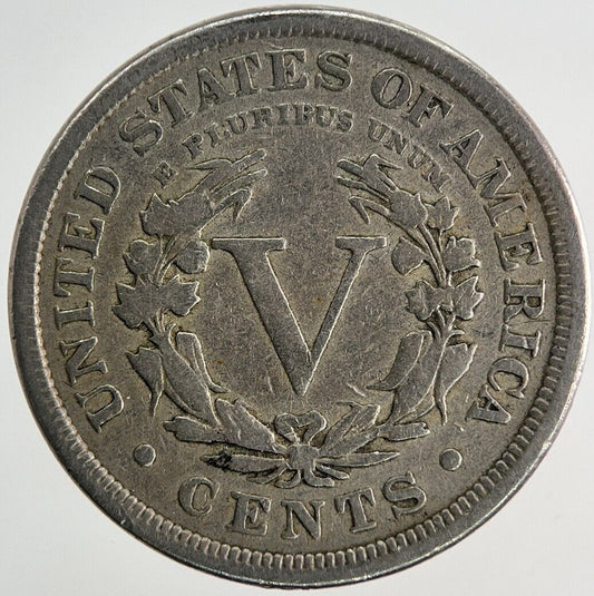 1897 US USA Liberty V 5 Cents Nickel Coin | Fine Collectable Grade