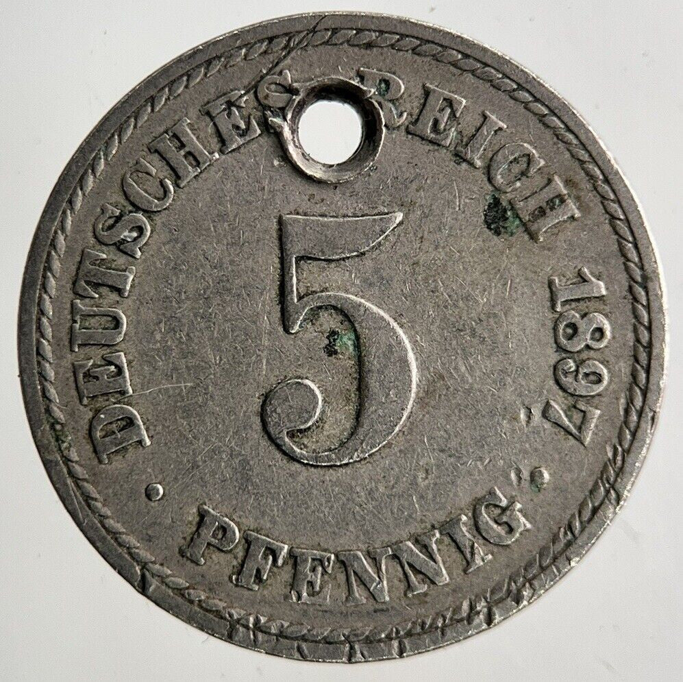 1897 Germany 5 Pfennig Coin | Collectable Grade