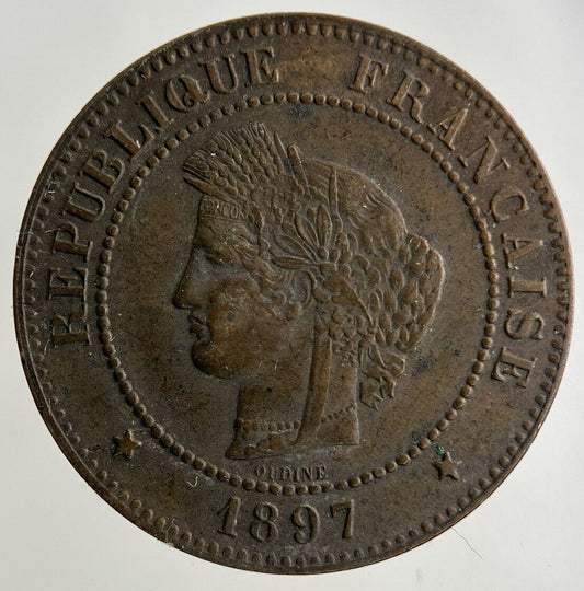 1897 France 5 Centimes Coin | Very High Grade