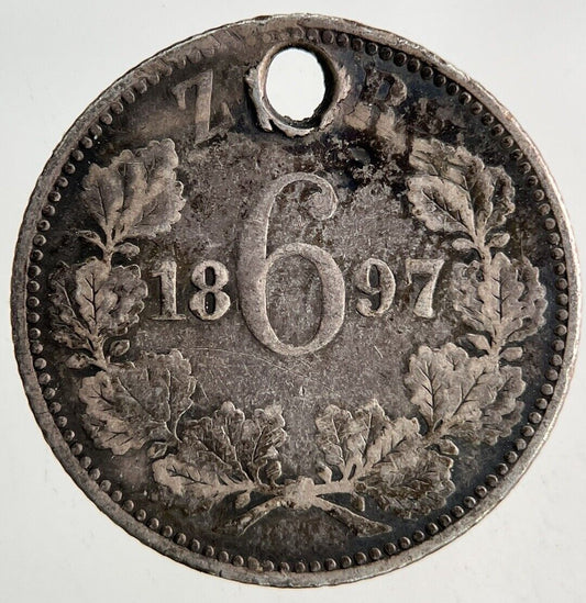 1897 South Africa Sixpence Silver Coin | Collectable Grade