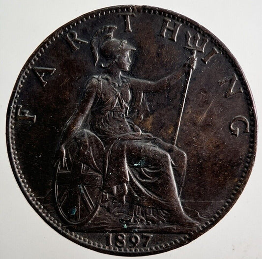 1897 Victoria Farthing Coin | Very High Grade