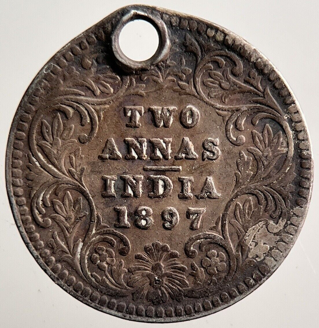 1897 India Two Annas Silver Coin | Collectable Grade | a3513