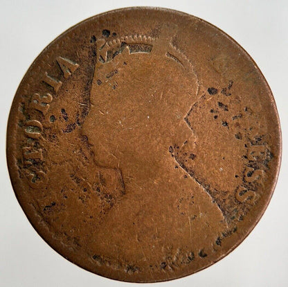 1897 India 1/4 One Quarter Anna Coin | Fair Grade | a420