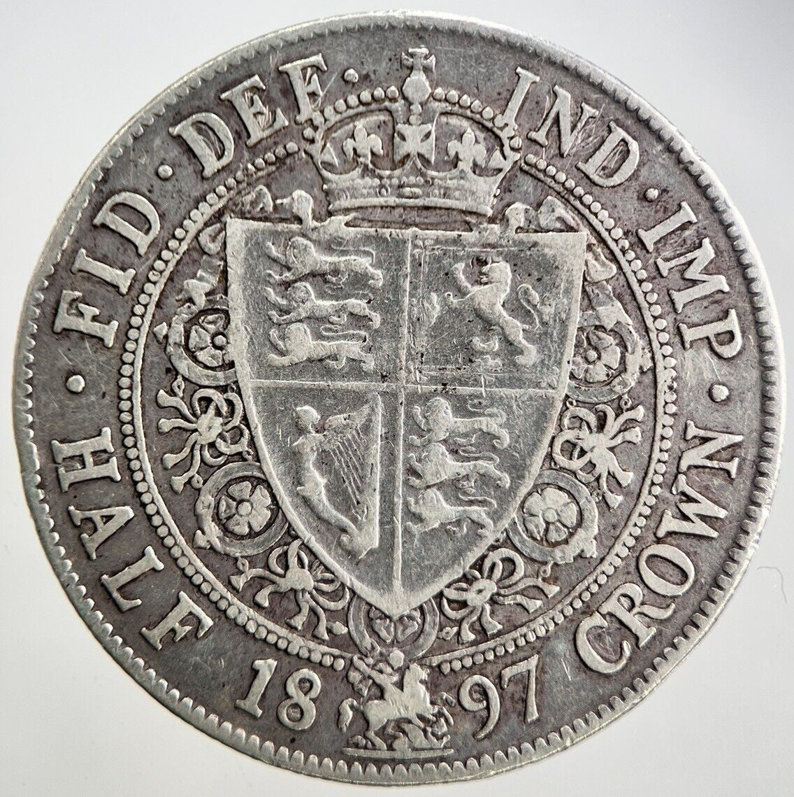1897 Victoria Half-Crown Silver Coin | Fine Collectable Grade | a2425