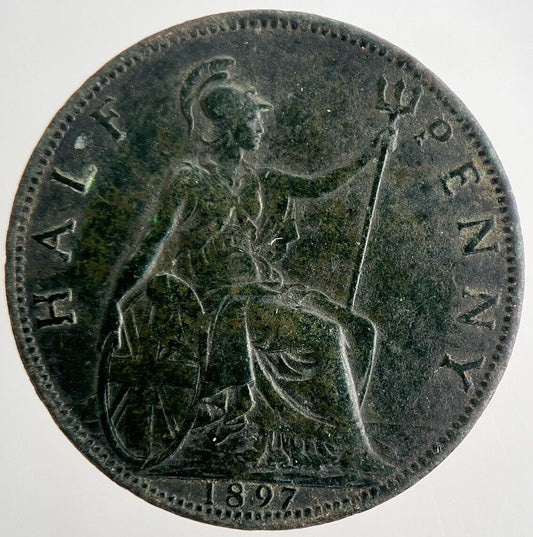 1897 Victoria Half-Penny Coin | Fine Collectable Grade | a8202