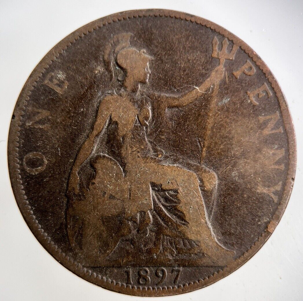 1897 Victoria One Penny Coin | Collectable Grade