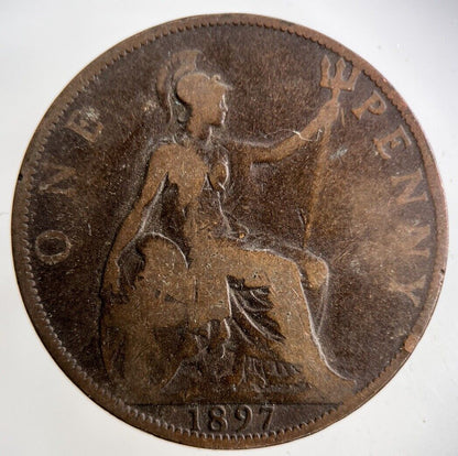 1897 Victoria One Penny Coin | Collectable Grade