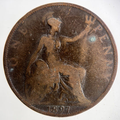 1897 Victoria One Penny Coin | Collectable Grade