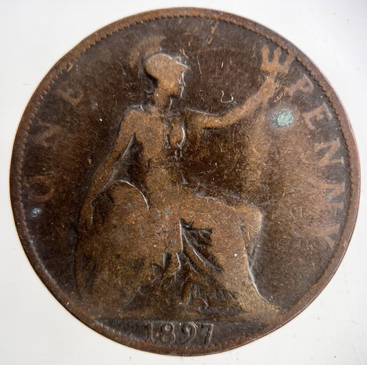 1897 Victoria One Penny Coin | Collectable Grade