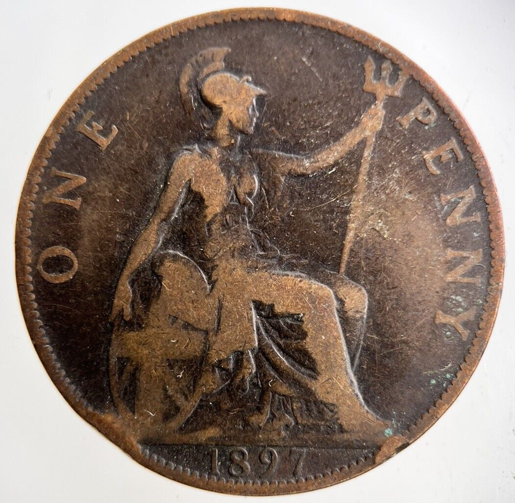 1897 Victoria One Penny Coin | Collectable Grade