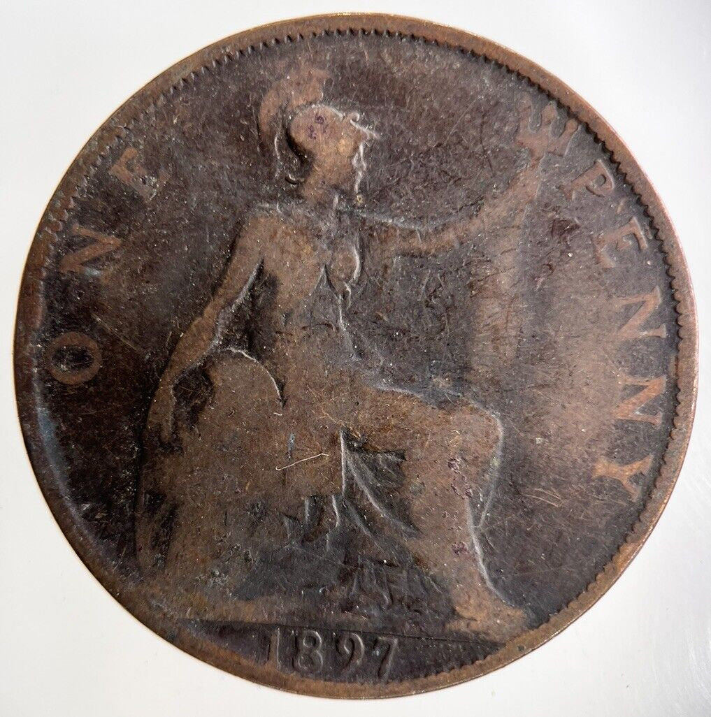 1897 Victoria One Penny Coin | Collectable Grade