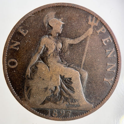 1897 Victoria One Penny Coin | Collectable Grade