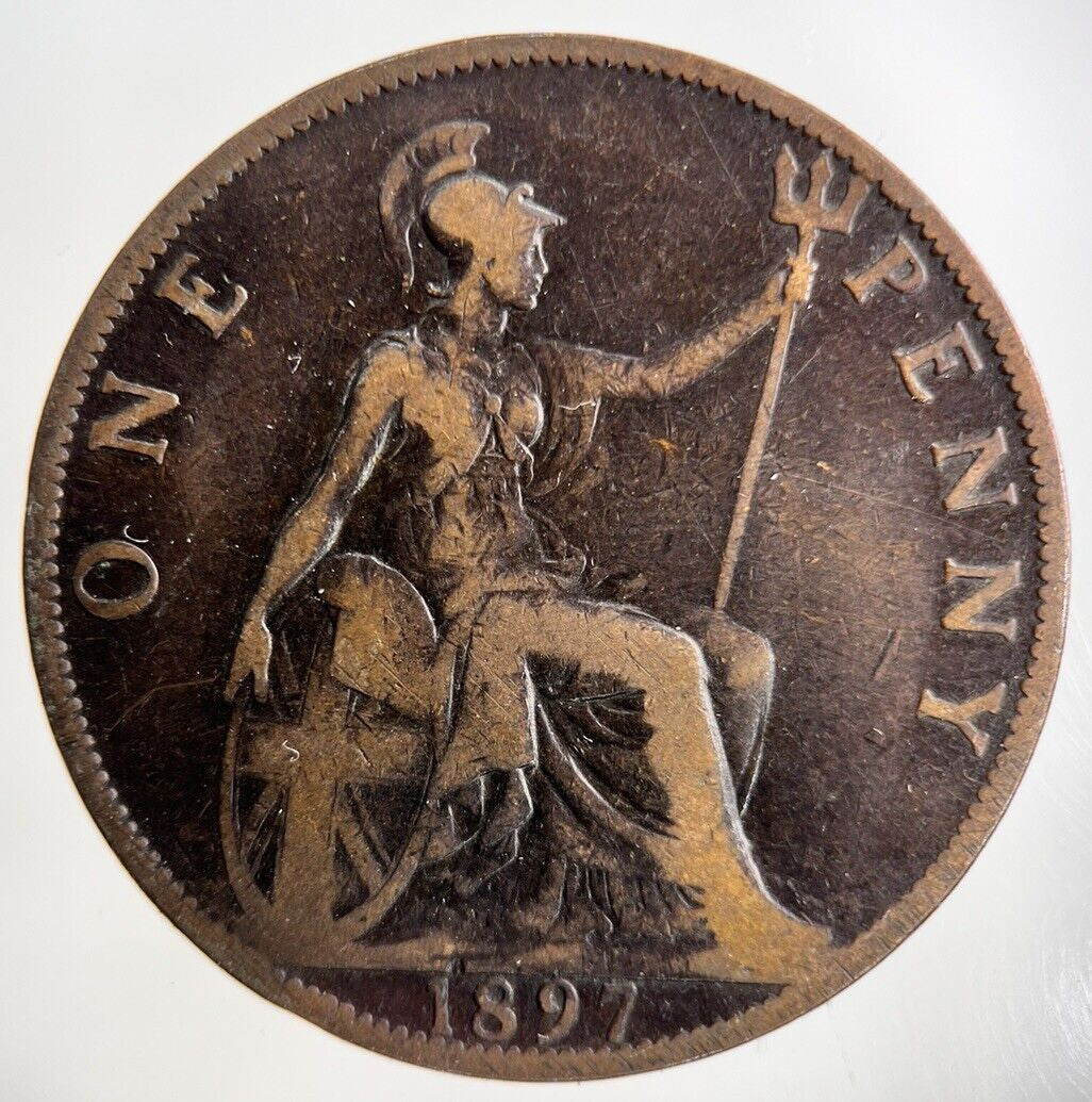 1897 Victoria One Penny Coin | Collectable Grade