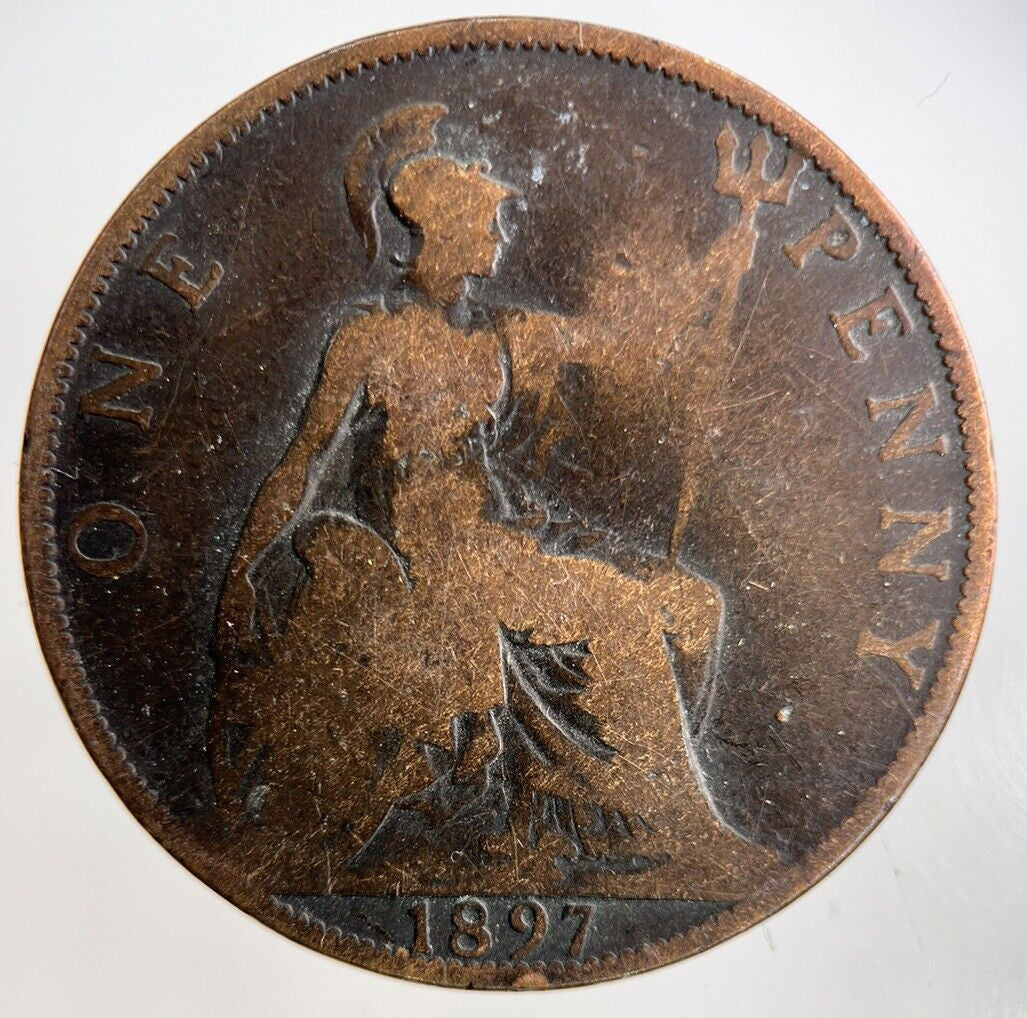 1897 Victoria One Penny Coin | Collectable Grade