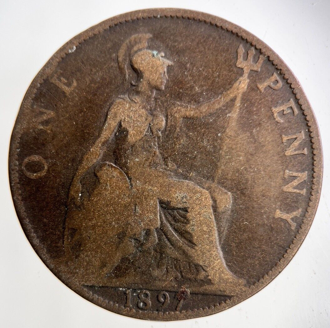 1897 Victoria One Penny Coin | Collectable Grade