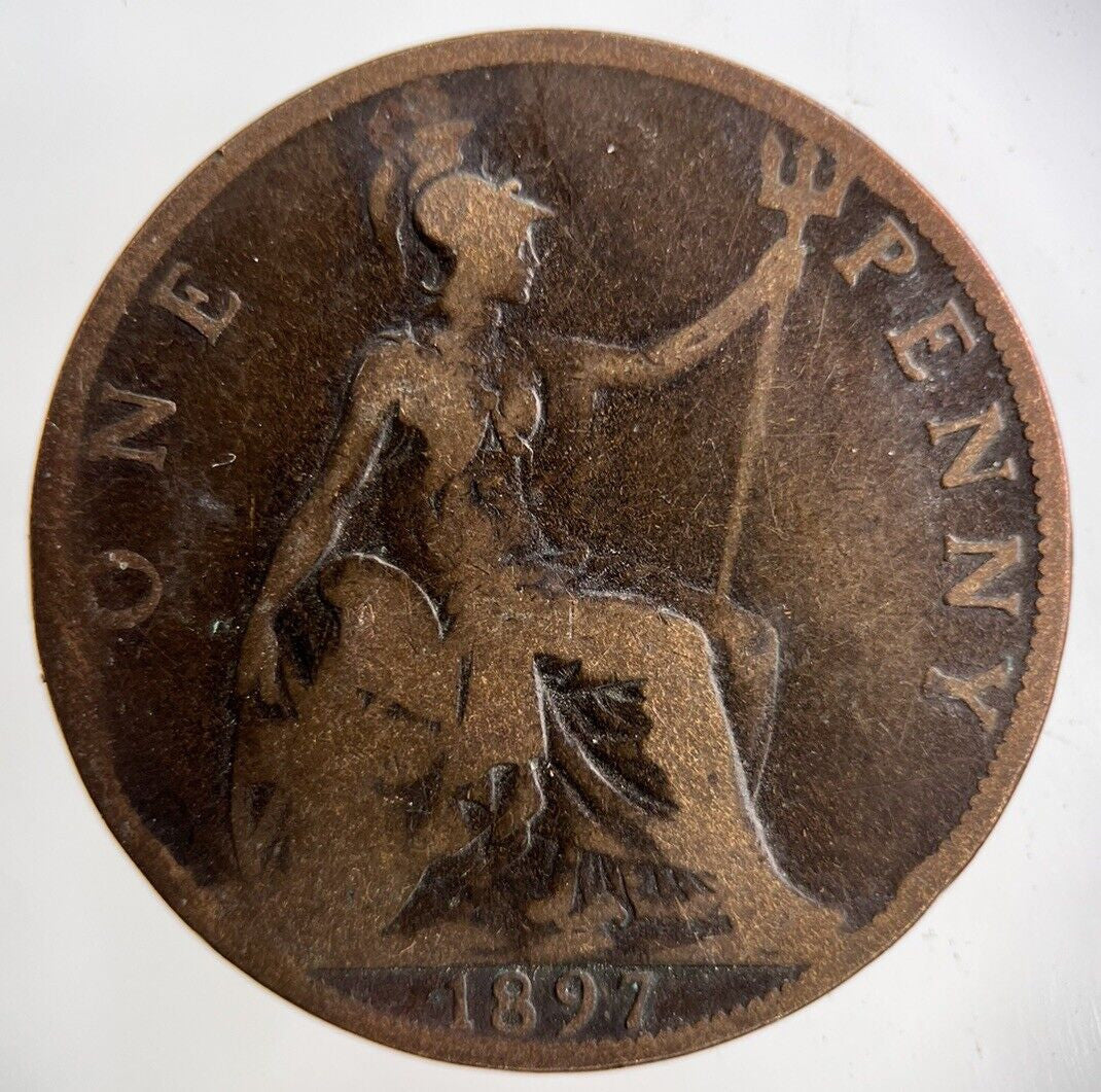 1897 Victoria One Penny Coin | Collectable Grade