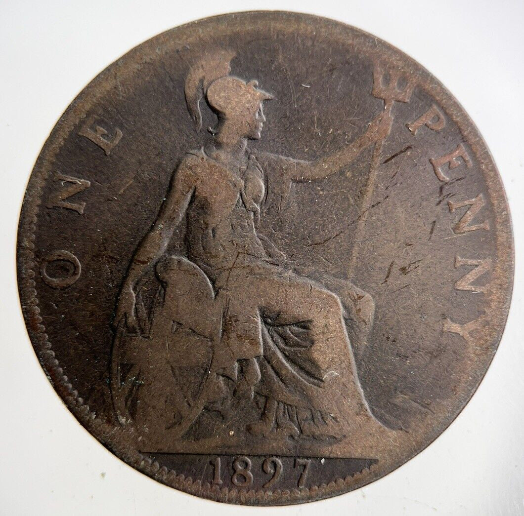 1897 Victoria One Penny Coin | Collectable Grade
