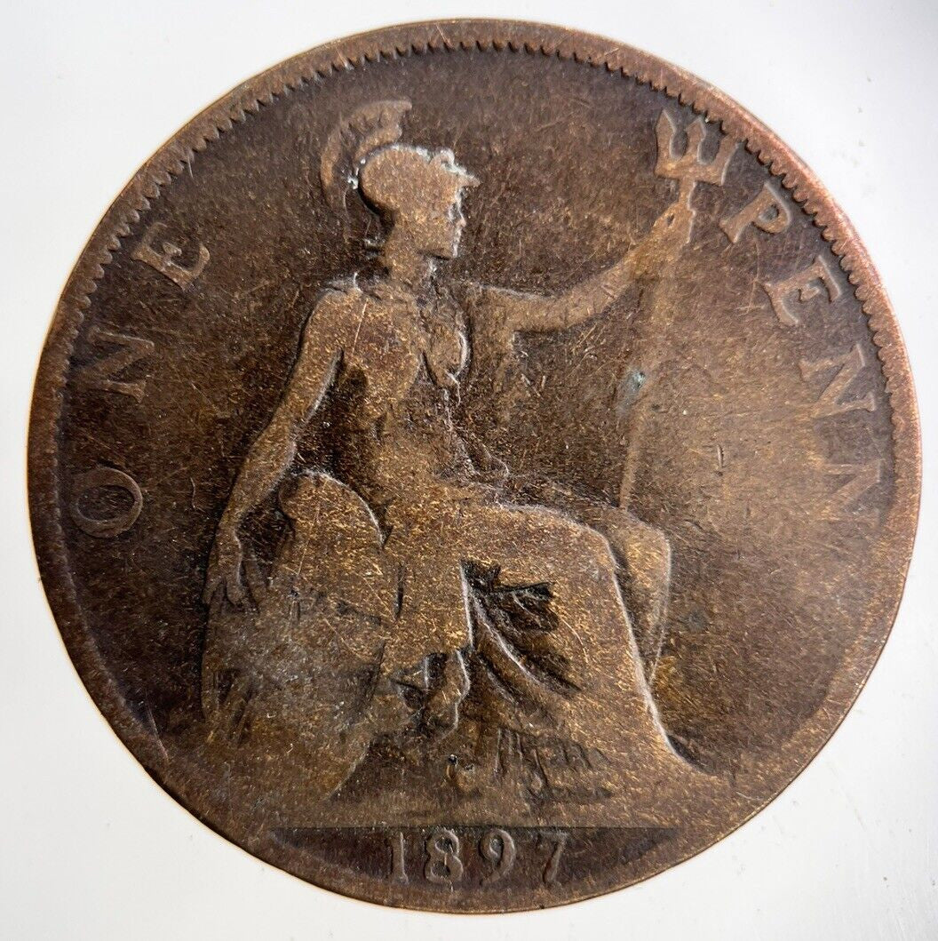 1897 Victoria One Penny Coin | Collectable Grade