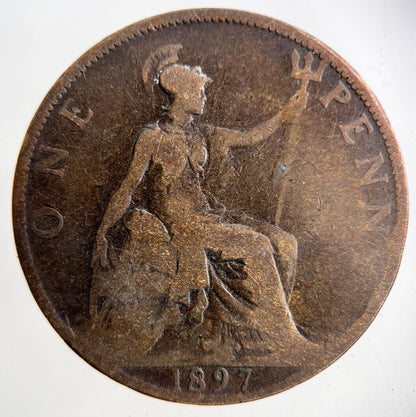 1897 Victoria One Penny Coin | Collectable Grade