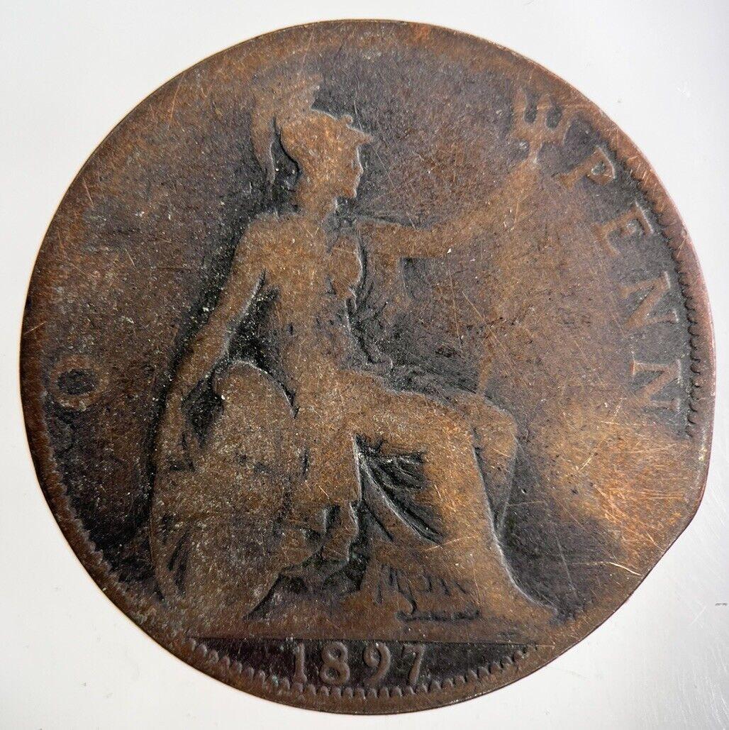 1897 Victoria One Penny Coin | Collectable Grade