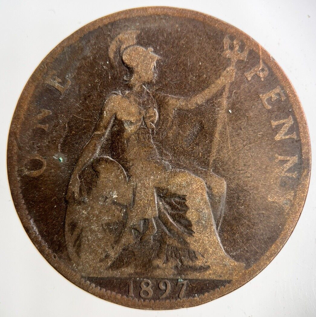 1897 Victoria One Penny Coin | Collectable Grade