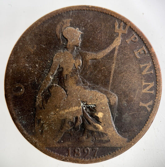 1897 Victoria One Penny Coin | Collectable Grade