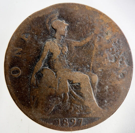 1897 Victoria One Penny Coin | Collectable Grade