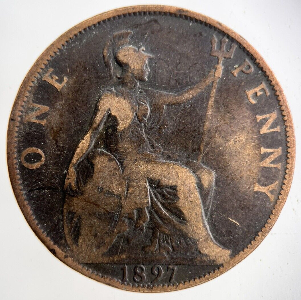 1897 Victoria One Penny Coin | Collectable Grade