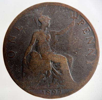 1897 Victoria One Penny Coin | Collectable Grade