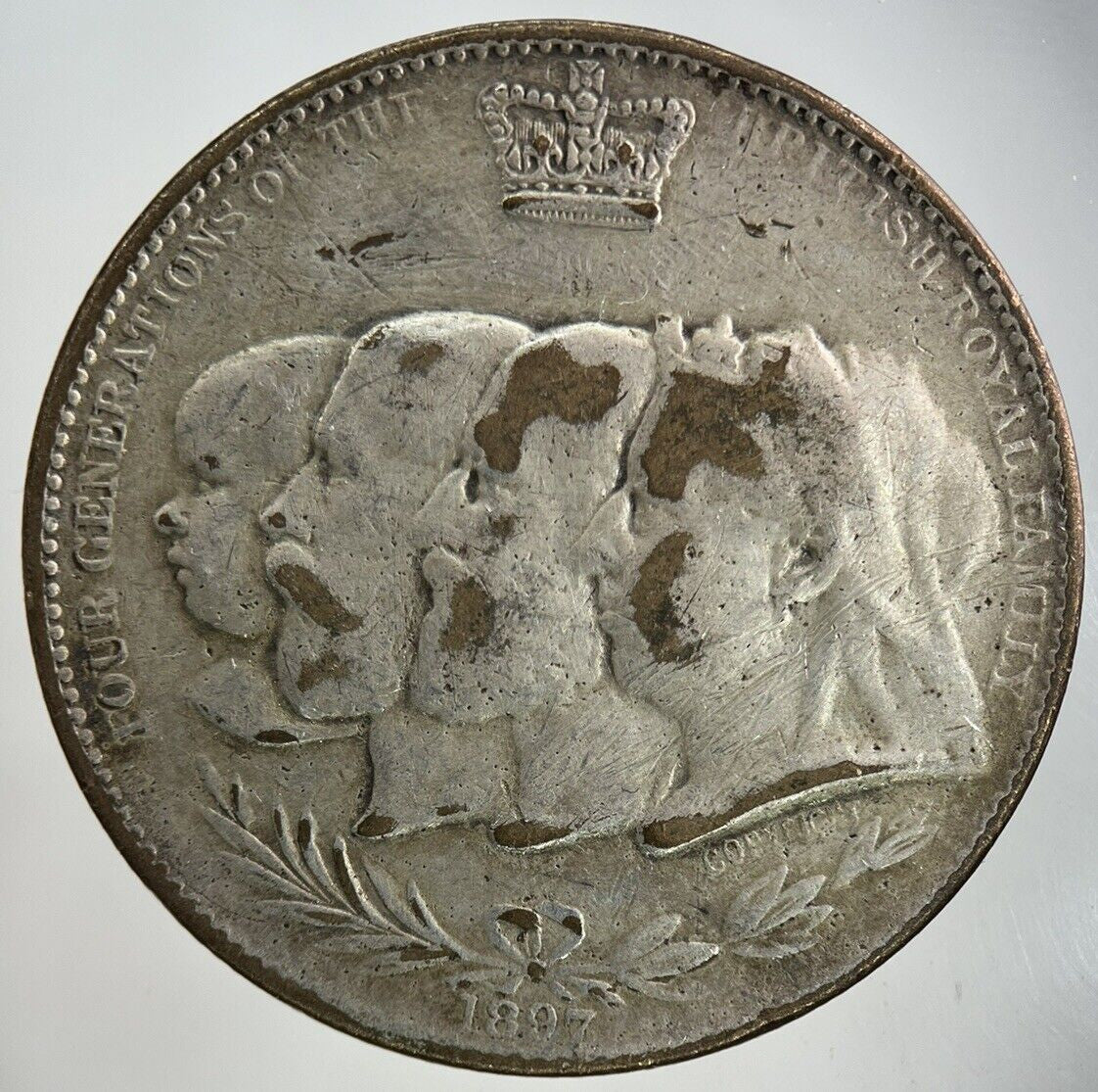 1897 Victoria Four Generations Of Royal Family Token Coin | Collectable Grade