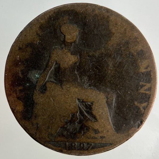 1897 Victoria Half-Penny Coin | Fair Grade