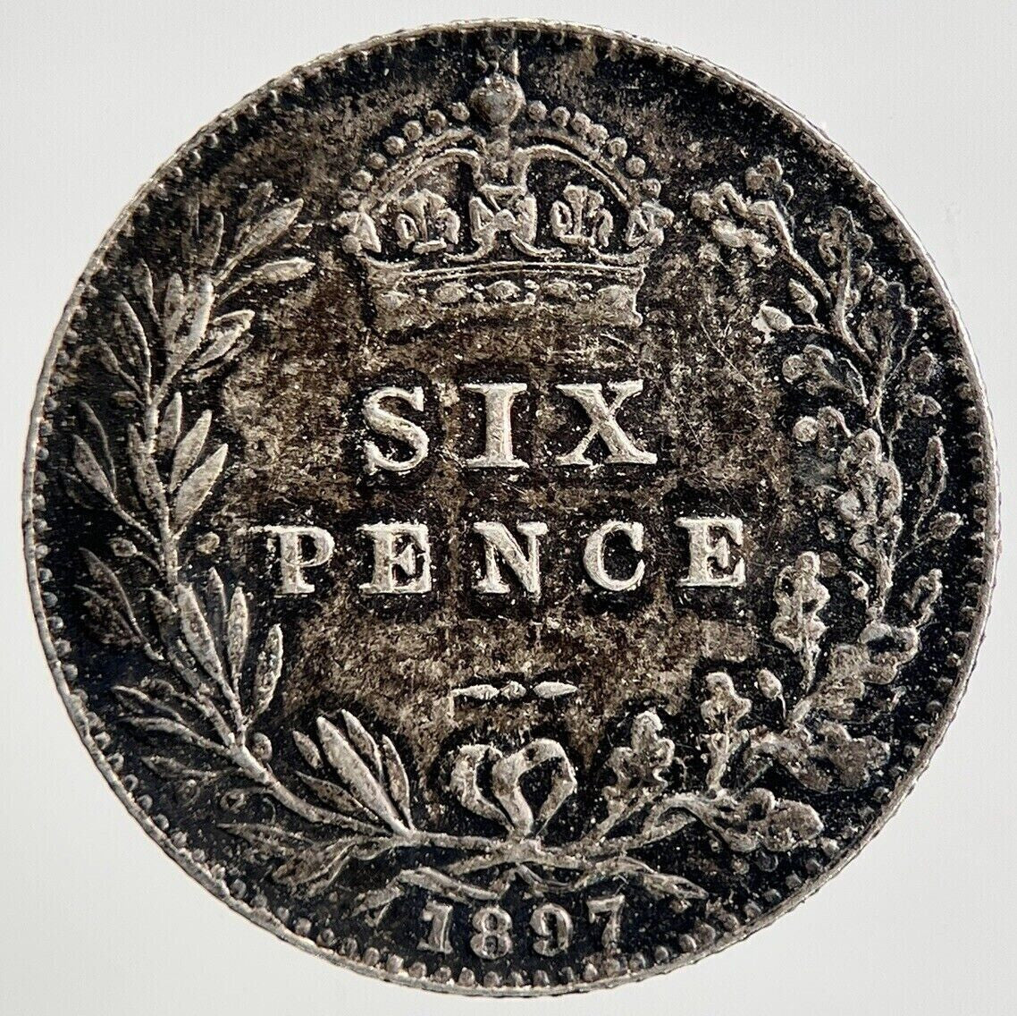 1897 Victoria Sixpence Silver Coin | Fine Collectable Grade | a2204