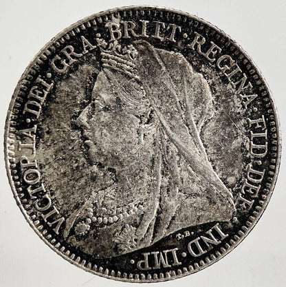1897 Victoria Sixpence Silver Coin | Fine Collectable Grade | a2204