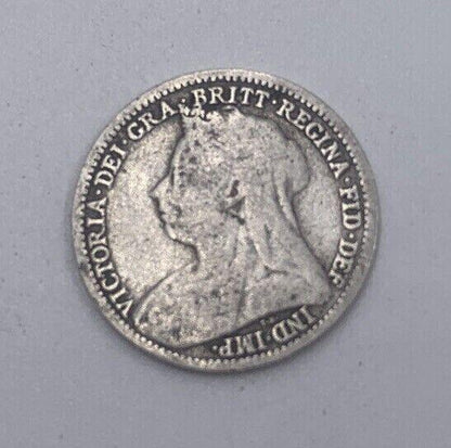 1897 Victoria Threepence | British Silver Coin | Collectable Grade | a058