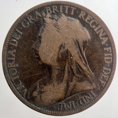 1897 Victoria One Penny Coin | Collectable Grade | a5657