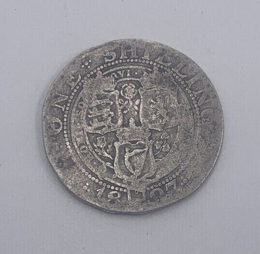 1897 Victoria One Shilling | British Silver Coin | Fair Grade | a27