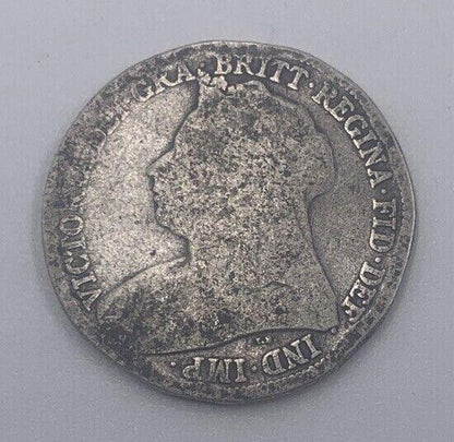 1897 Victoria One Shilling | British Silver Coin | Fair Grade | a27
