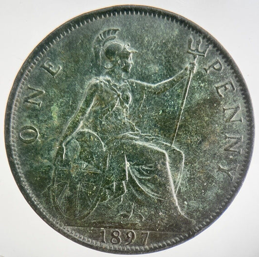 1897 Victoria Penny Coin | Very High Grade | a8243