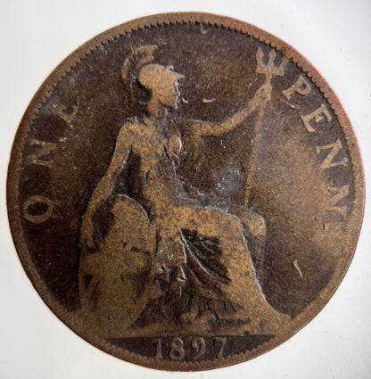 1897 Victoria One Penny Coin | Collectable Grade