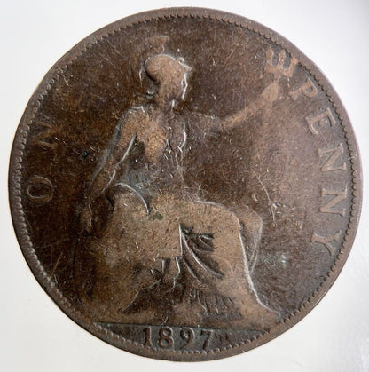 1897 Victoria One Penny Coin | Collectable Grade