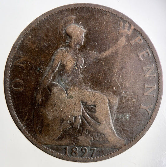 1897 Victoria One Penny Coin | Collectable Grade