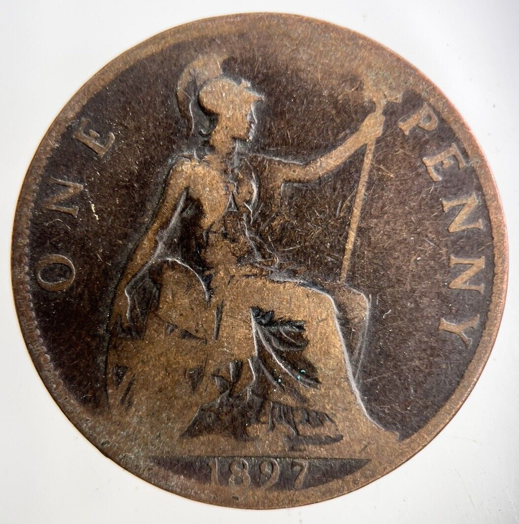 1897 Victoria One Penny Coin | Collectable Grade